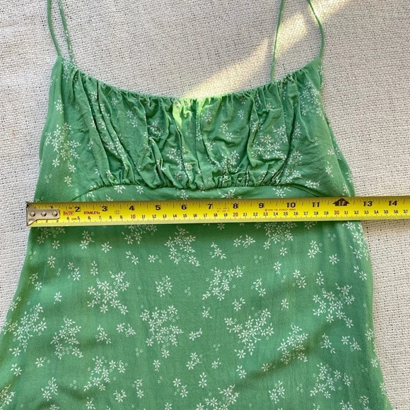 Auguste  The Label Floral Green and White Maeve Davis Mini Dress Size 4 - Picture 9 of 10